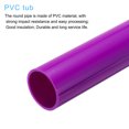 thumbnail image 4 of Uxcell Rigid Round Pipe Purple 1.38 x 1.57"(ID*OD) High Impact for Water Pipe Crafts Cable Sleeve, 4 of 6