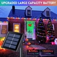 thumbnail image 2 of 2 Pack Green Lights Solar Powered  200 LED 75.5ft Each Solar String Lights Outdoor Waterproof  8 Modes Green Christmas Lights for Patio  Garden  Tree  Halloween Decorations, 2 of 16