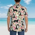 thumbnail image 7 of Bernese Mountain Dog Floral Flower Men'S 3d Print Casual Button Down Shirts, Novelty Hawaiian Short Sleeves S, 7 of 7
