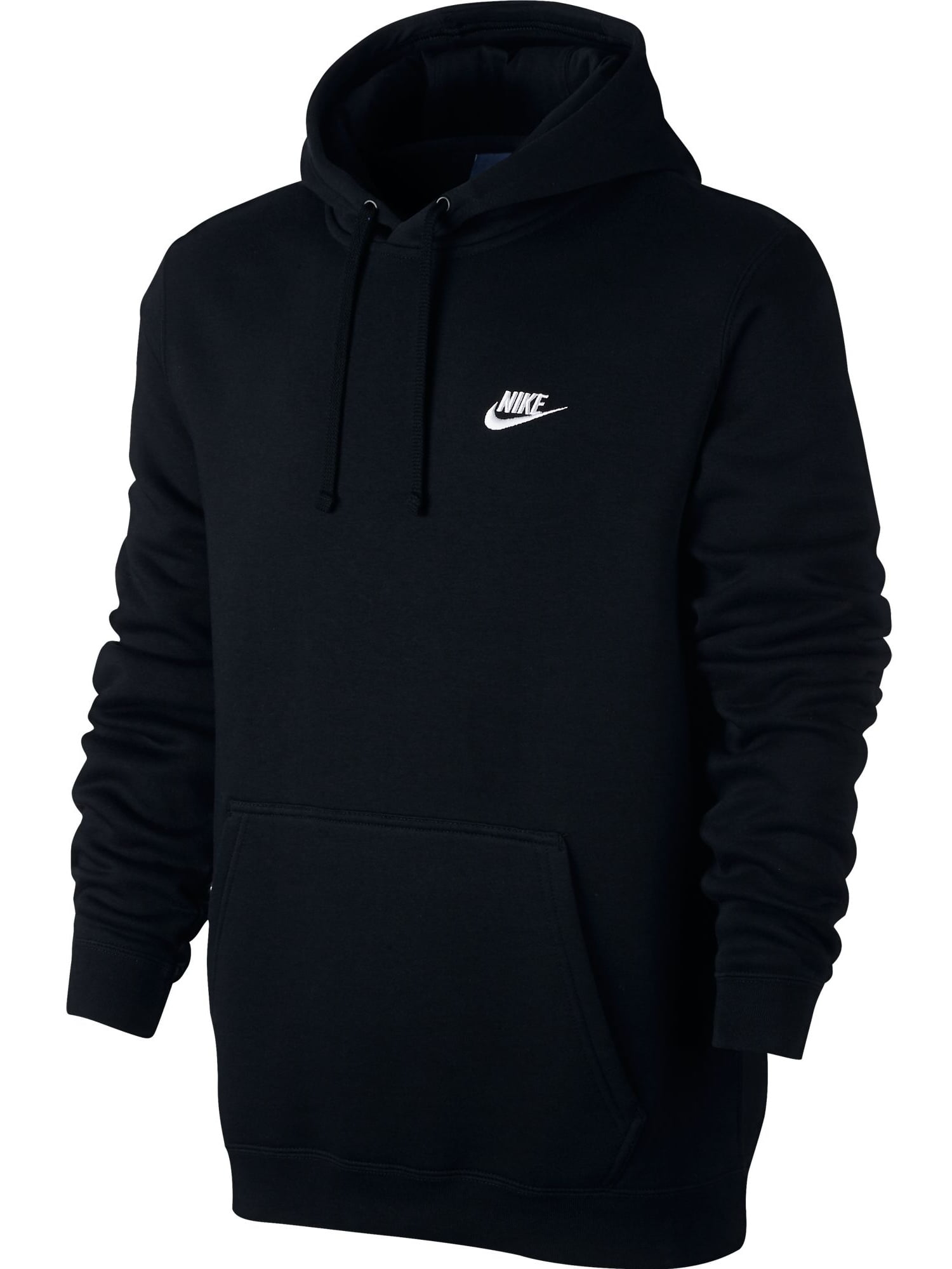 black nike hoodie with white tick