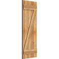 thumbnail image 2 of 16 1/8"W X 45"H Timbercraft Three 5 3/8" Boards Joined Board-N-Batten Shutters W/Z-Bar, Rough Sawn Western Red Cedar (Per Pair), 2 of 13