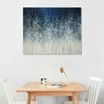 thumbnail image 2 of Nawypu  Blue &amp; Silver Canvas Wall Art, Abstract  Wall Art on Canvas, Indigo Wall Picture Painting for Living Room Sofa Decoration (Navy Blue), 2 of 4