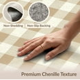 thumbnail image 6 of ODIKA 9'x12' Washable Area Rug Nursey Checkered Plaid Traditional Neutral Nirsery Gingham Farmhouse for Dining Room, Basement, Large Office, Non-Slip Chair-Friendly, 6 of 7
