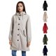 thumbnail image 1 of Chaqueta cortavientos con capucha a prueba de salpicaduras para mujer, Chaqueta larga informal para mujer, abrigo holgado de talla grande para clima al aire libre, Otoño/Invierno, 1 of 1