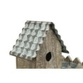 thumbnail image 5 of 11" Brown and White 2 Story Bird House with Galvanized Planter Pot, 5 of 8