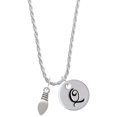 thumbnail image 1 of Delight Jewelry Silvertone Mini Christmas Light Silvertone Script Initial Disc - Q - Charm Necklace, 20"+3", 1 of 4
