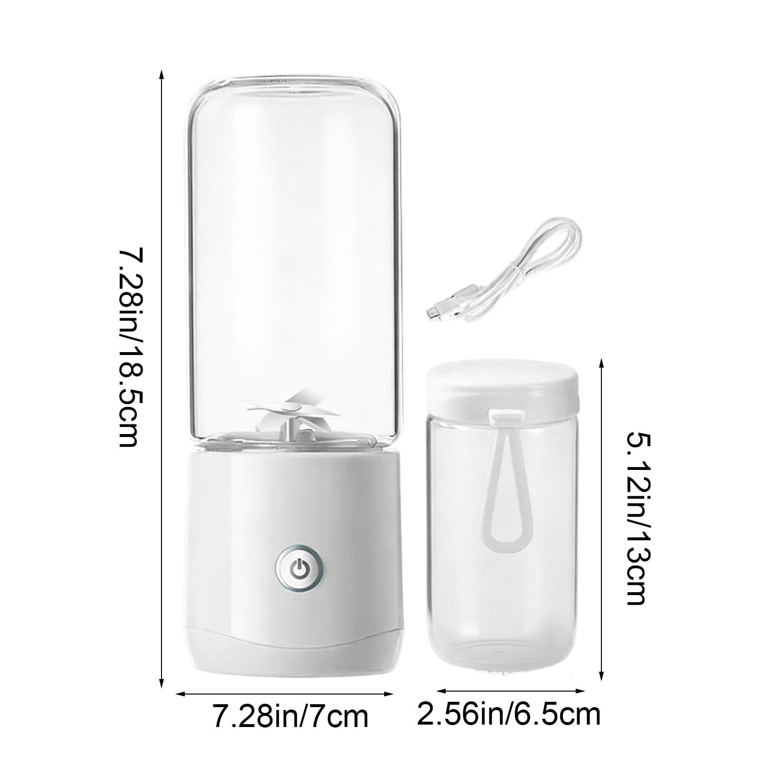 RuiJiao Portable Wireless Electric Juicer, Automatic Double Cup Fruit and Vegetable Blender, with Type-C Charging, 2000mAh Battery, for Home Travel, Plastic Material, in Multiple Colors