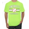 thumbnail image 1 of Wild Bobby City of Cincinnati Baseball Fantasy Fan Sports Men's T-Shirt, Safety Green, 5X-Large, 1 of 6