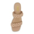 thumbnail image 5 of CUSHIONAIRE Women's Nan Two Band Braided Low Block Heel Slide Sandal +Memory Foam, 5 of 5