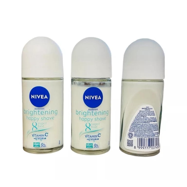 Nivea Brightening Happy Shave 8 Superfood Roll-On Deodorant, 1.7oz