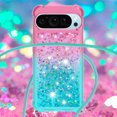 thumbnail image 4 of Funda para Google Pixel 9 Pro XL 5G Brillantina Líquida Divertida Reluciente y con Cristales en Movimiento Cuerpo Cruzado con Cordón Ajustable, 4 of 5