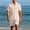 Suit-528Khaki, variant on 2 Piece Outfits for Men Short Sleeve Camp Collar Shirt & Shorts Linen Textured Summer Beach Sets Loose Soft Breathable Cool Vacation Suits