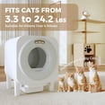 thumbnail image 4 of 68L Self Cleaning Cat Litter Box Automatic, APP Remote Control Smart Litter Box with Triple Safety Sensors, Odor Control WiFi Enabled for Multiple Cats, 4 of 8