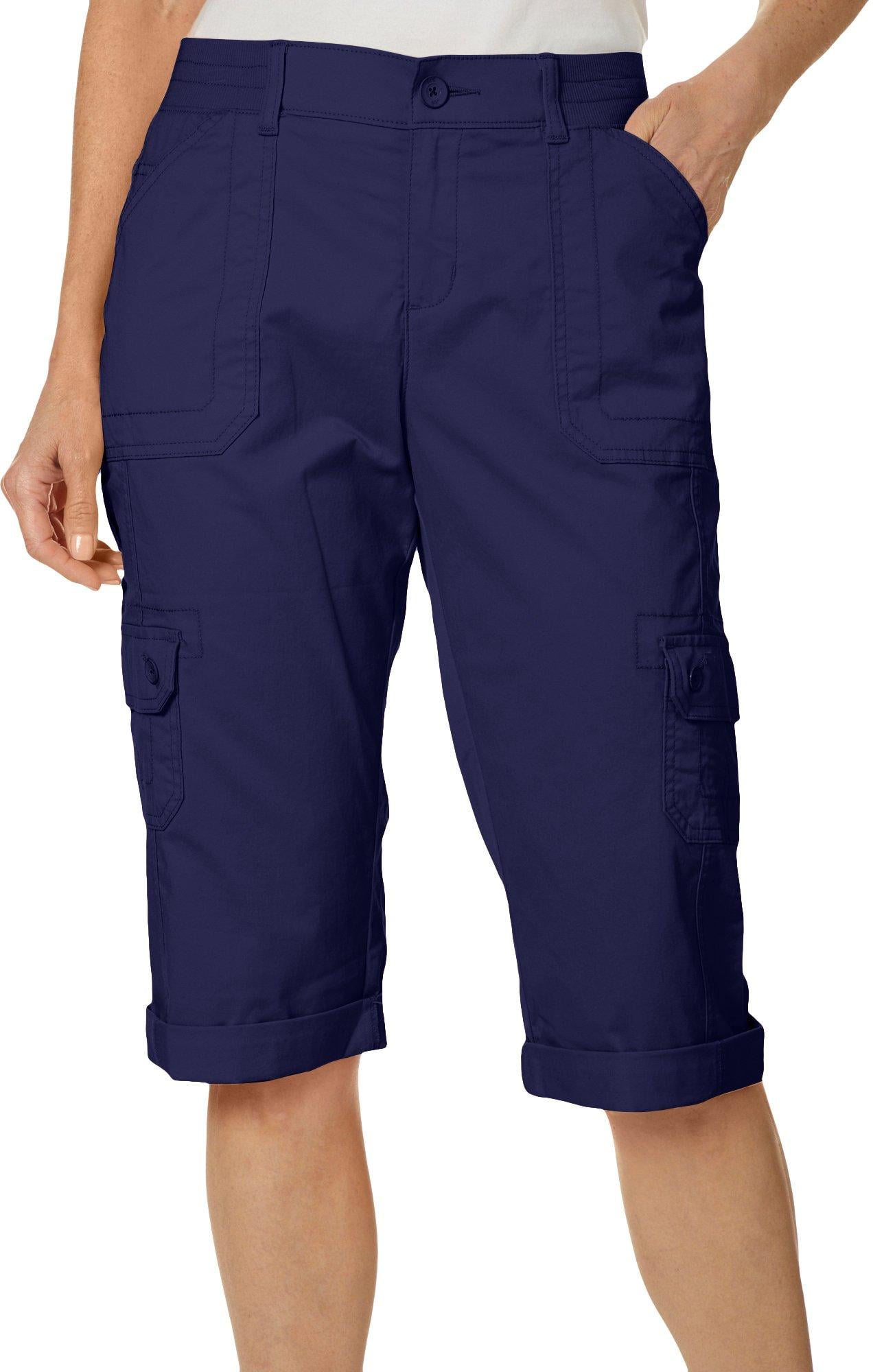 Lee Plus Flex-To-Go Solid Relaxed Fit Cargo Skimmer Capris - Walmart.com