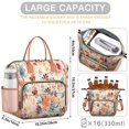 thumbnail image 5 of Pioneer Flower Floral Print Pattern Womens Lunch Box for Work,Insulated Large Lunch Bag for Tween and Teen,Loncheras Para Mujer,Leakproof Adult Lunch Bag for Work,Beach,Travel,Picnic,Camping, 5 of 7