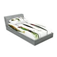 thumbnail image 2 of Ambesonne Fish Fitted Sheet & Pillow Sham Set, Fishing Baits Hobby Leisure, Twinxl, Multicolor, 2 of 2