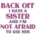thumbnail image 3 of CafePress - Back Off I Have A Sister (P - Women's Light Pajamas, 3 of 4
