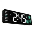 thumbnail image 4 of Reloj de Pared Digital Grande Control Remoto Temperatura Fecha Semana Visualización Apagado Memoria Reloj de Mesa Alarmas Duales Montadas en la Pared, 4 of 8