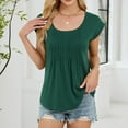 thumbnail image 5 of Under 5 Dollar Items for Women Casual Tops for Women Trendy V Neck T Shirt Women's Casual Wear Womens Vacation Outfits Womens Red Tops Plus Size Short Sleeve Tops, 5 of 9
