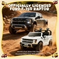thumbnail image 3 of Ford F150 Raptor 2-Seater 24V Ride on Toys Car for Toddlers with Remote Control, Power Truck Wheels, Electric Car for Kids Ages 3-8, Bluetooth, Suspension, Gift for Christmas & Birthday, White, 3 of 9