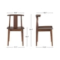 thumbnail image 6 of Joyyskill Wood Dining Room Chairs Set of 2, Mid Century Modern Kitchen Chairs Wishbone Chair with Curved Back Armless Accent Chair, Brown, 6 of 8