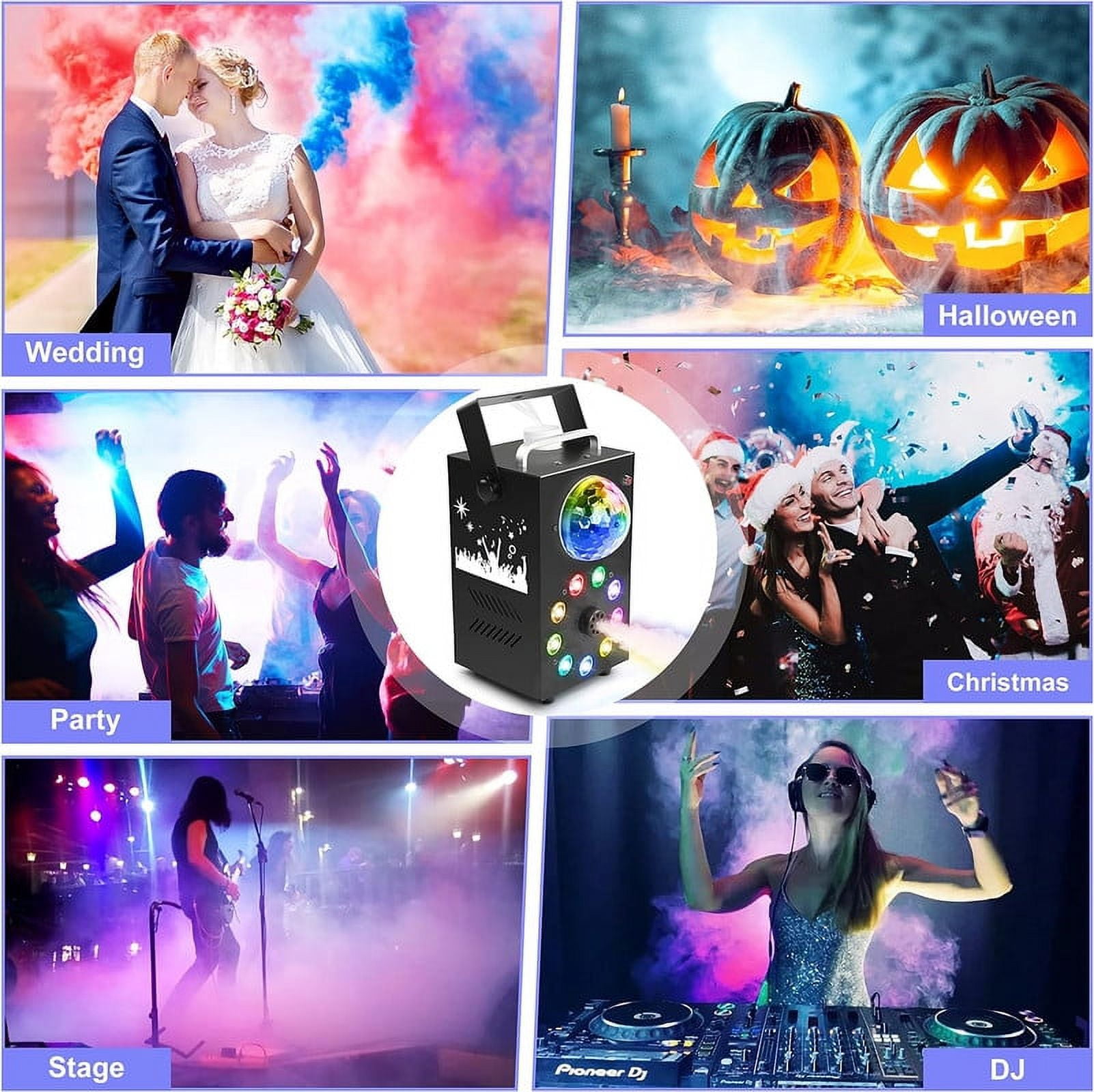 700W 3500 CFM Fog Machine - 9 LED Disco Ball Lights, Wireless Remote & Preheating Light, Ideal for Halloween, Christmas, Weddings & Parties