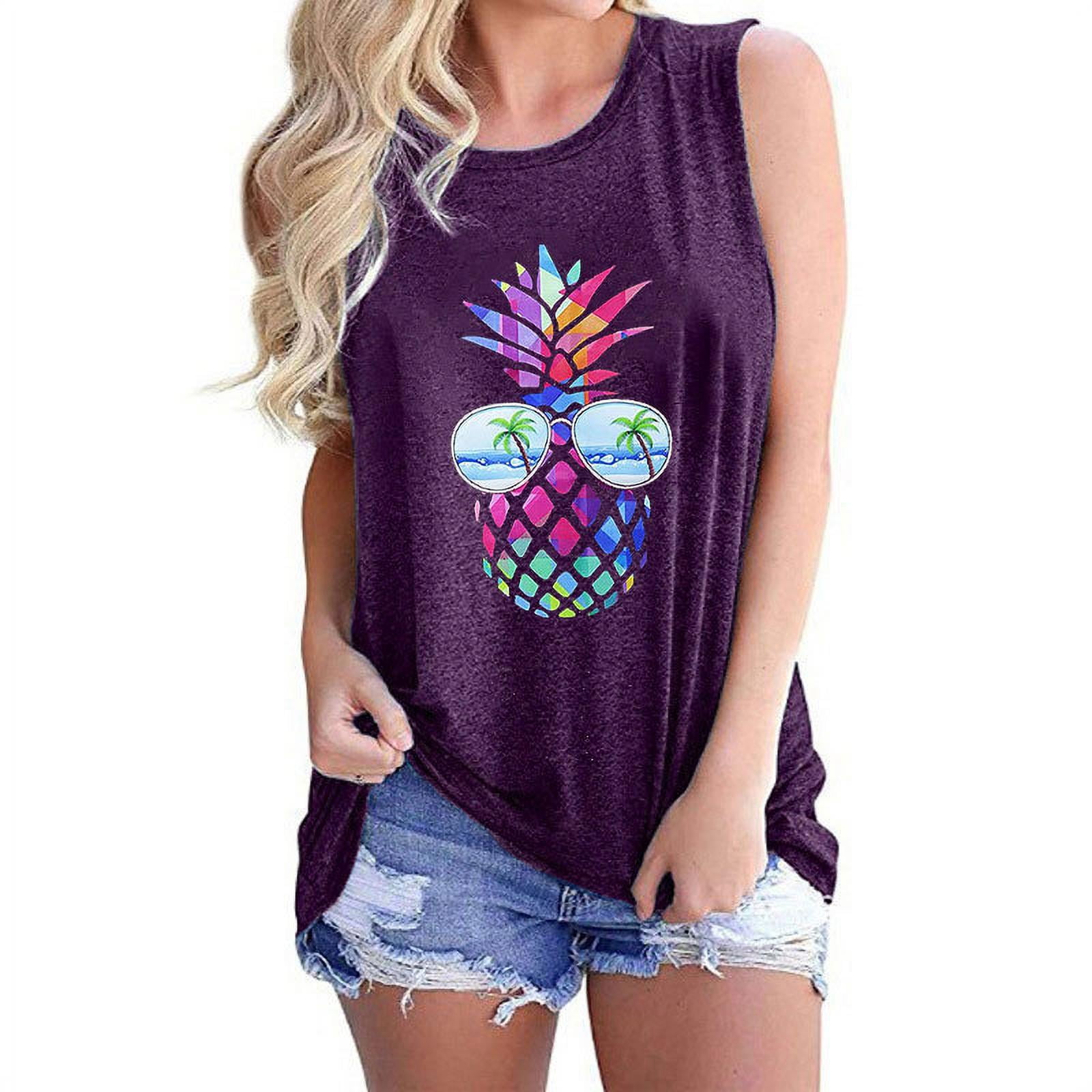 Women's Summer Graphic Tank Tops Workout Sleeveless Funny Camping Vest Casual Vacation Tee Shirts