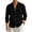 Black&05P0318, variant on Fabrcox S-4XL Men Linen Button Down Shirts Roll Up Collared Men Shirts Long Sleeve Sun Protection Vacation Travel Summer Beach Shirt Men with Pocket Gray M