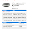 thumbnail image 2 of Air Filter - Compatible with 1967, 1971 - 1973 Oldsmobile Cutlass Supreme 1972, 2 of 2
