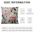 thumbnail image 5 of Rose Throw Pillow Covers Spring Nature Flowers Floral and Leaves Blossom Pink Gray Vintage Decorative Cushion Case for Merry Christmas Men Women Home Cotton Linen, 5 of 5