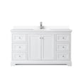 thumbnail image 3 of Wyndham Collection 60" Wood Single Bathroom Vanity in Chrome/White, 3 of 6