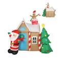 thumbnail image 1 of Casa De Pan De Jengibre Inflable Gigante Con Papá Y árbol De Navidad, Decoración De Patio Con Luces LED, Configuración Rápida Para Fiestas, Casa De árbol De, 1 of 7