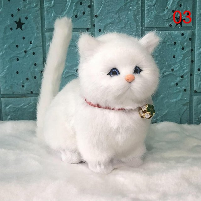 Jouets de Simulation en Peluche Chats Doux Sonores Poupée Chat Électrique Jouets pour Enfant
