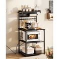 thumbnail image 2 of KFFKFF Kitchen Bakers Rack, 4.6ft Power Cable Bakers Rack with Power Outlet, Kitchen Stand with X-Shaped Support Bar, 8 S-Shaped Hooks, Coffee Bar Stand, 2 of 9