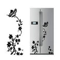 thumbnail image 1 of Set of 2 wall decals, butterflies and flowers, wall stickers, black, self-adhesive wall decals, wall decoration for bedroom, living room, 1 of 5