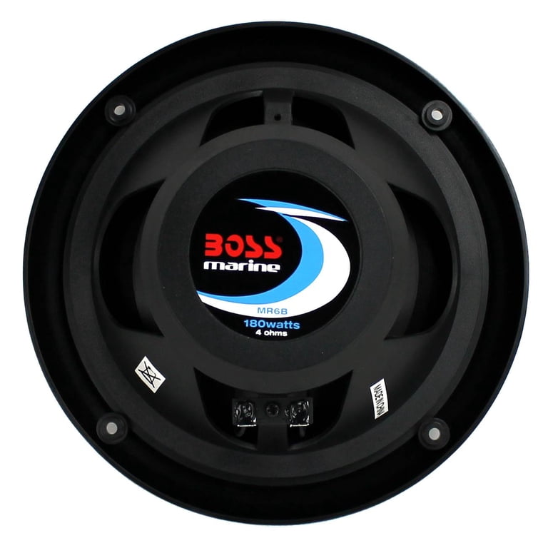 BOSS Audio MR6B 6.5 Inch 180W Dual Cone Black Marine Audio