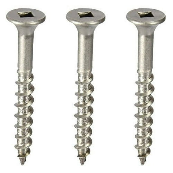 #14 x 4" Marine Grade Type 316 Stainless Steel Deck Screw Internal Square Drive, Bugle Head (Quantity: 500) Type 17 Wood Cutting Point, 2-3/4" of Thread Length, #14 Screw Diameter, 4" Screw Length