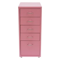 Metal File Storage Cabinet 5-Drawer Storage Cabinet with Wheels Free Standing Organizer Cabinet