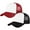 Black & Burgundy, variant on 5-Panel Mesh Baseball Cap, Trucker Hat, Structured Plain Design, Cotton, Adjustable Size - Burgundy & Burgundy