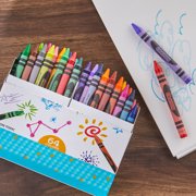 Pen+Gear Classic Crayons with Built-In Sharpener, 64 Count