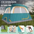 thumbnail image 3 of COBIZI 6 Person Tent for Camping with Waterproof Rainfly,EZ Set up Tent Windproof Instant Family Cabin Camping Tent with Mesh Door & Ventilation Windows for Beach Camping Dark Green, 3 of 8