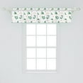 thumbnail image 2 of Ambesonne Forest Window Valance, Doodle Style Woodland Items, 42" x 12", Petrol Blue Green, 2 of 3