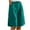 Green, variant on cfhntfmh Summer Shorts for Women Baggy Casual Elastic Waisted Cotton Linen Shorts Soft Straight Leg Knee Length Pants with Pockets