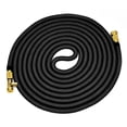 thumbnail image 3 of Expandable Garden Hose 100FT/75FT/50FT/25FT with 3/4" Solid Brass Connector, Flexible Garden Watering Hose Reels, Black, 3 of 6