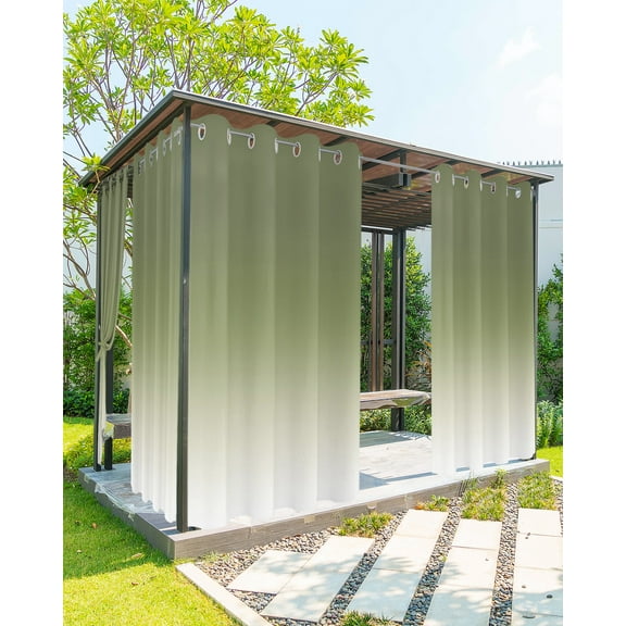 Outdoor Curtains for Patio, Gradual Sage Green, Solid Color Aesthetics Art Waterproof Blackout Outside Curtain for Porch/Pergola/Gazebo, Thermal Insulated Drapes for Cabana, 1 Panel, 54 x 108 Inch