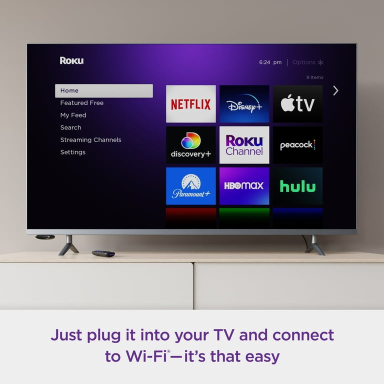 Roku LE Streaming Media Player, HD, Wi-Fi, HDMI Cable, Simple