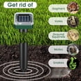 thumbnail image 6 of 8 Pack Mole Repellent Solar Powered, Ultrasonic Pest Repeller Outdoor for Lawns & Gardens, Chipmunk, Gopher, Snake Deterrent, Deer Repellent Devices, Weatherproof, Dark Green, 6 of 8