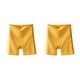thumbnail image 2 of Qarigey Pantalones de seguridad de seda sin costuras de cintura alta, medias cortas, bragas de realce de verano, ropa interior para el abdomen Amarillo L(100-120 kg) 2piezas, 2 of 6