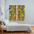 thumbnail image 5 of Curtains 84 Inches Long 2 Panels, Orange Lemons Grommets Window Treatment Curtain, Summer Botanical Elegant Pastoral Watercolor Thermal Curtains Drapes for Living Room/Bathroom, 5 of 9