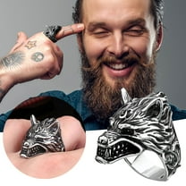 Jewelry Gifts for Him Feledorashia Rings for Men Father's Day Gifts Men's Vintage Open Ring Removable Size Animal Ring Jewelry